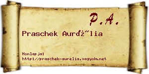 Praschek Aurélia névjegykártya